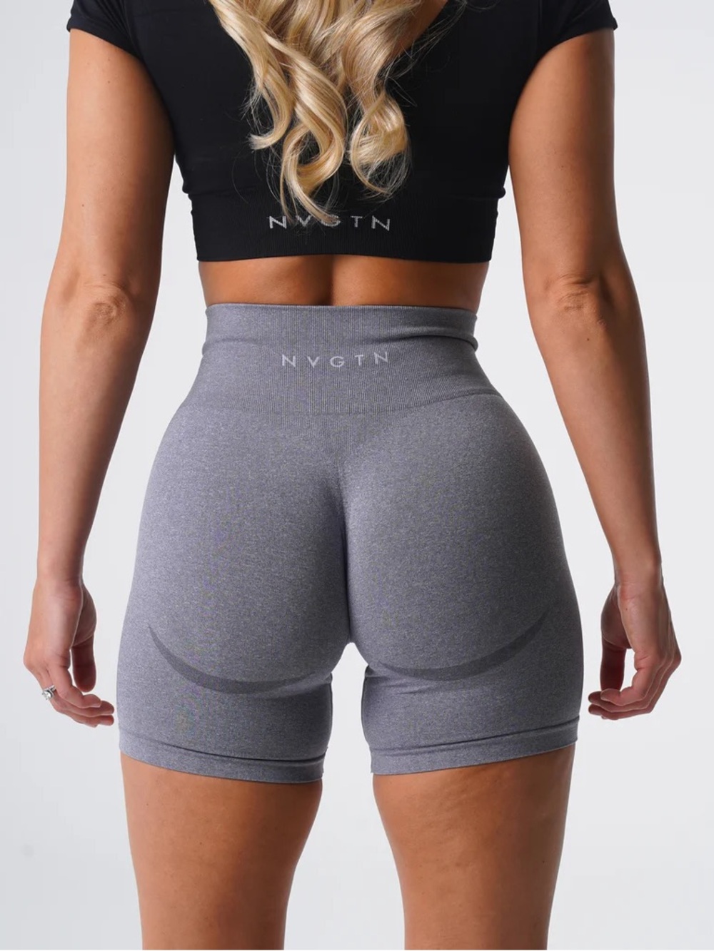 NVGTN Grey Contour Seamless Shorts